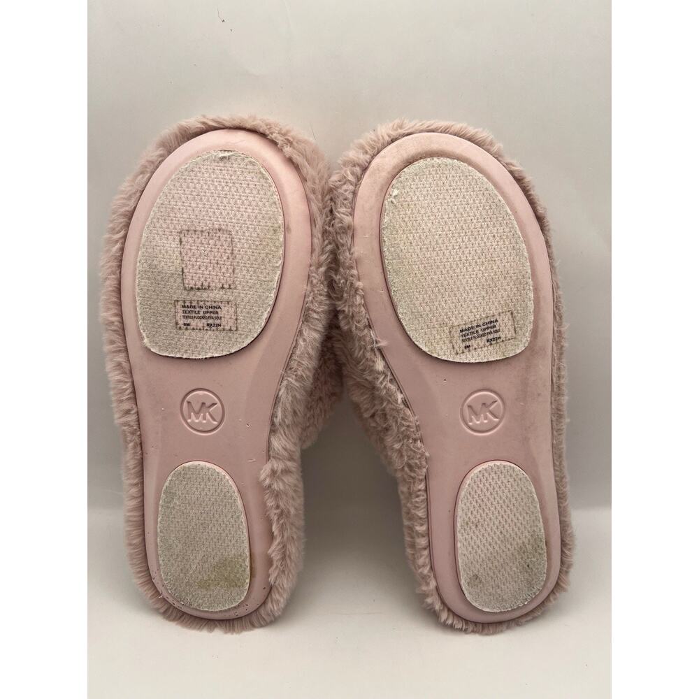 Michael Kors Alexis Faux Fur Pink Slippers Women Size 8 - Picture 8 of 9